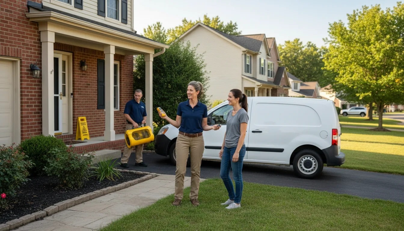 Residential water damage restoration in Flat Rock, NC
